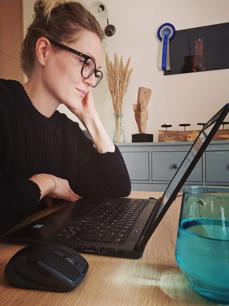 Professional working at a laptop